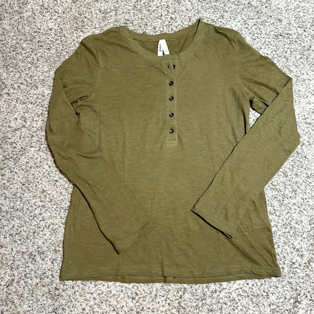 Pact Featherweight Henley Tee- S